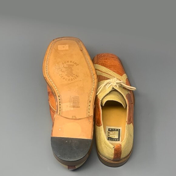 *RARE* David Eden Exotic Crocodile & Lizard / Assymetric Accent Upper, Men’s 8.5 - Picture 13 of 14